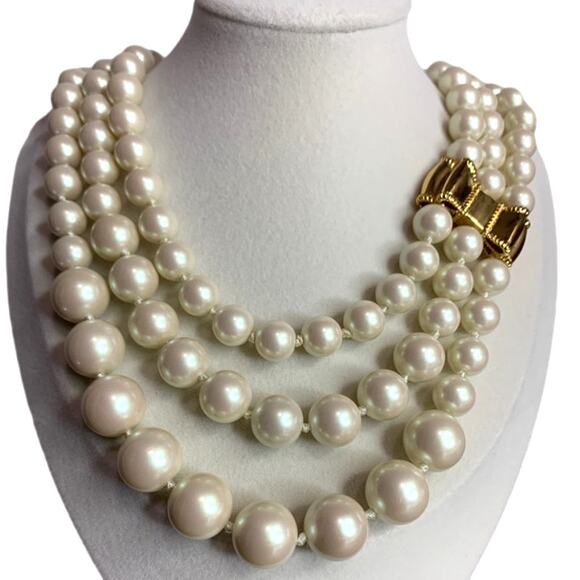 KATE SPADE New York Moon River Simulated Pear Pave Bow Rose Gold Tone Necklace - Picture 4 of 4